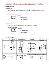 Chuyên đề Bồi dưỡng học sinh giỏi môn Vật lý 9 - Phần Công - Công Suất - Định Luật Về Công